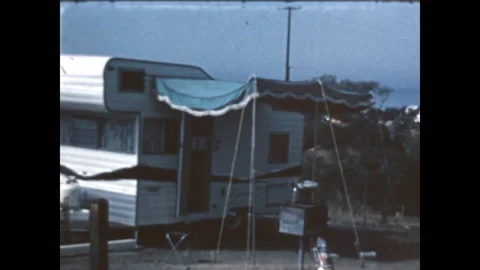 Trailer Camping 1965 Stock Footage 211886359