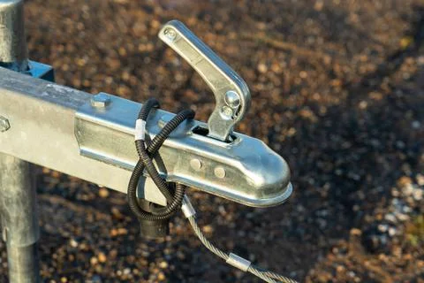 Trailer coupling device for boat transportation Stock Photos