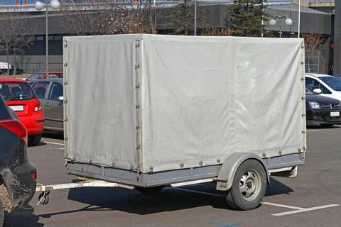 Trailer with cover Stock Photos