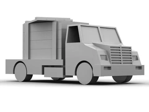 Trailer with crate. 3d Trailer with crate. 3d Copyright: xZoonar.com/Maksy... Stock Photos