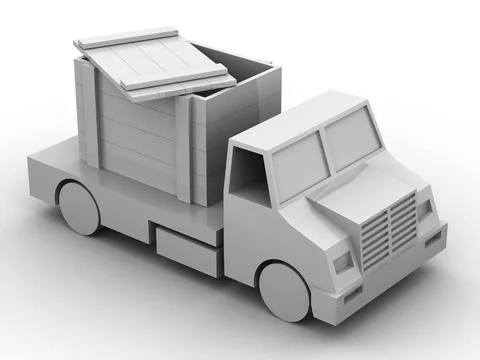 Trailer with crate. 3d Trailer with crate. 3d Copyright: xZoonar.com/Maksy... Stock Photos