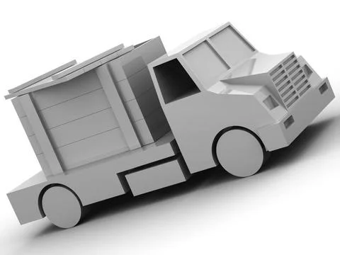 Trailer with crate. 3d Trailer with crate. 3d Copyright: xZoonar.com/Maksy... Stock Photos