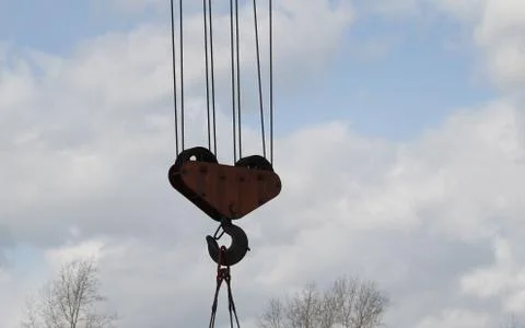 Trailer hook gantry crane Stock-Fotos
