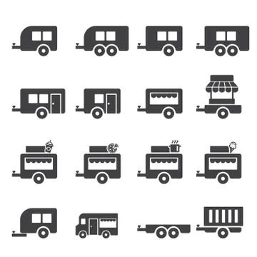 Trailer icon Stock Illustration