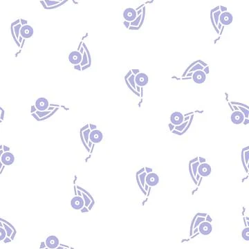 Trailer kid glyph vector seamless pattern Illustrazione stock