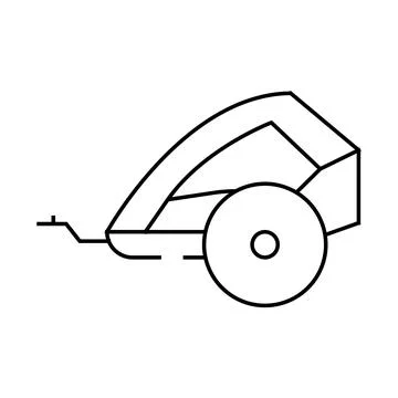 Trailer kid line icon vector illustration Stock Illustration
