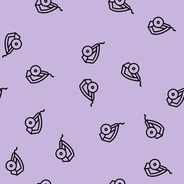Trailer kid line vector seamless pattern Illustrazione stock