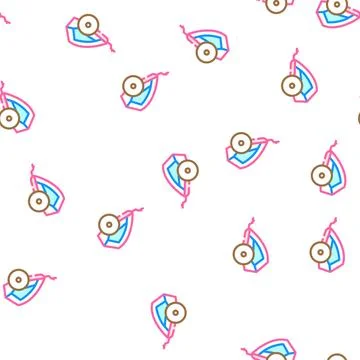 Trailer kid vector seamless pattern 스톡 일러스트