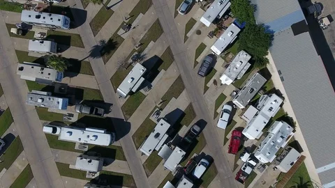 Trailer park drone Video stock 101217478