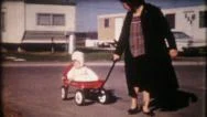 Trailer Park Family Enjoy Life In The 1950S Vintage Film Home Movie 1360 Stock Footage