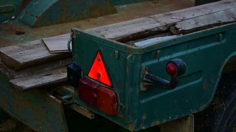 Trailer rear Stock Footage 112923401