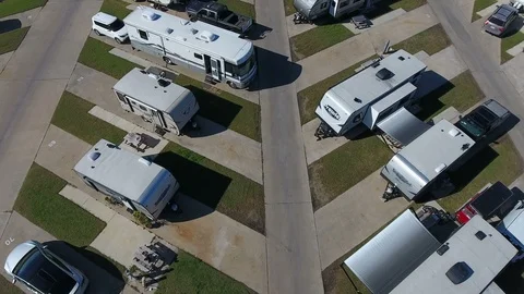 Trailer rv park drone Vídeos de archivo 101217439