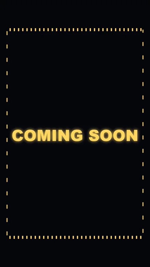 Trailer text collection on black with glowing marquee bulb border in vertical Stock Footage 346430729