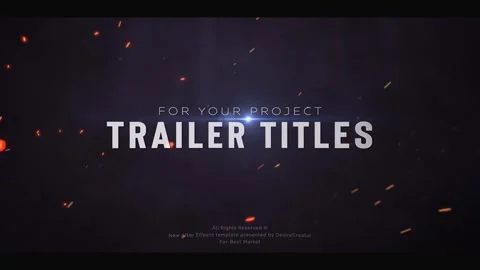 Trailer Titles After Effects stock