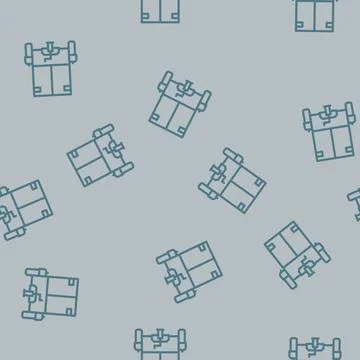 Trailer transport vehicle line vector seamless pattern 스톡 일러스트