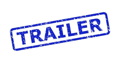 TRAILER Watermark with Corroded Texture and Rounded Rect Frame Stock Illustration