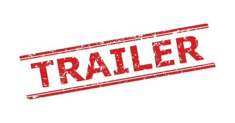TRAILER Watermark with Scratched Texture and Double Parallel Lines Stock Illustration