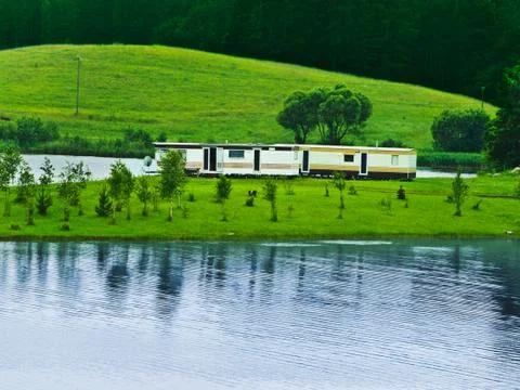 Trailers at landscapes 写真素材