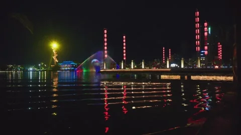 Trailing night views in Ji'an Stock-Footage 347486106