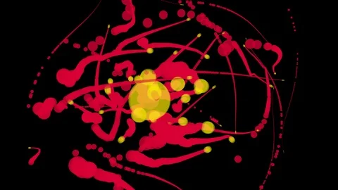 Trailing particle dots , spheres . 3d animation Stock Footage 111979969