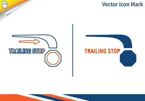 Trailing stop loss trading indicator for financial analysis. Stock Illustration