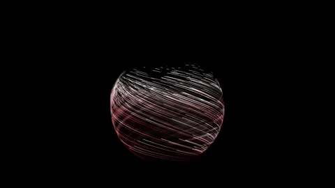 Trails Advecting Over Sphere 01 Stock Footage 268494030