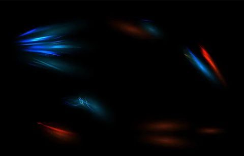 Trails light motion. High speed red and blue lights color effect, night motion Stock Illustration