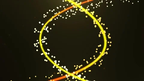 Trails With Particles Flying to The Surface (Yellow) Stock Footage 109698543