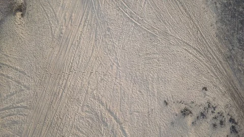 Trails on a sand seen from above. Stock-Footage 124775660