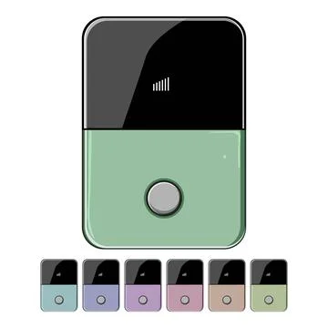 Train 5g modem cartoon vector graphic Stock Illustration
