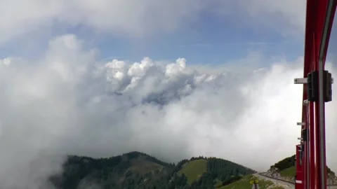 Train above the clouds. 스톡 동영상 143801521