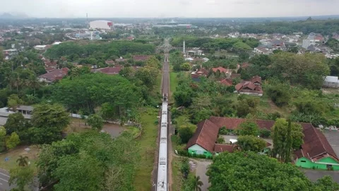 Train Aerial View Stock Footage 206947928