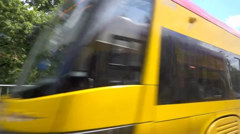 Train after train - Several tramways, trains passing quickly - seamless loop Stock Footage 66100984
