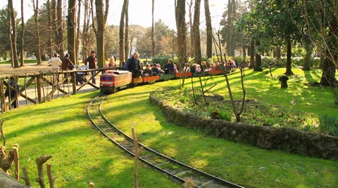 Train, Amusement Park, Children's Fun Video stock 35614603