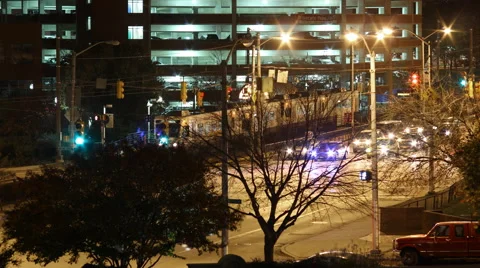 Train and Intersection Time Lapse Stock Footage 57287886