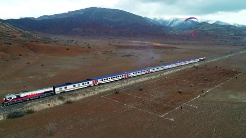 Train and Javelin Throw Stock Footage 108064949