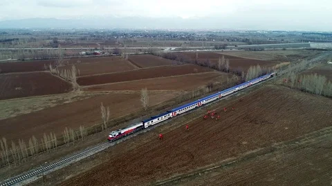 Train and Javelin Throwers Stock Footage 108064731