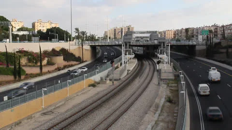 Train and public transportation Stock Footage 24887334