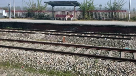 Train and railway track Stock Footage 322929663