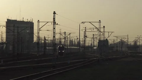 Train approaching Stock Footage 147888664