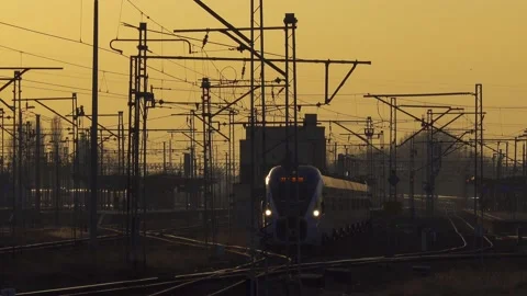 Train approaching Stock Footage 147888790