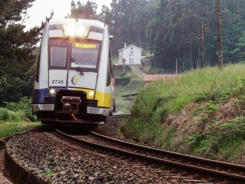 The train is approaching Stock Photos