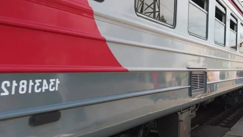 A train is approaching the station Stock Footage 137146675