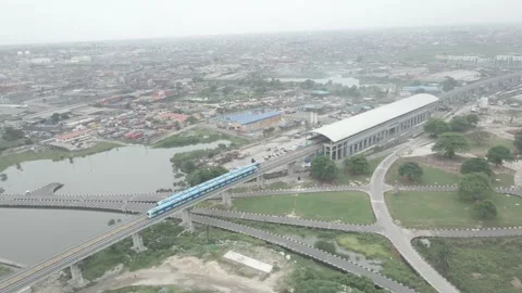 Train Approaching Station Stock Footage 278882175