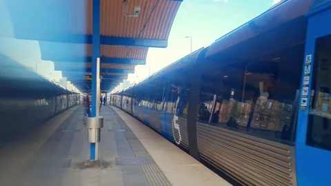 Train approaching/passing Stock Footage 190640230