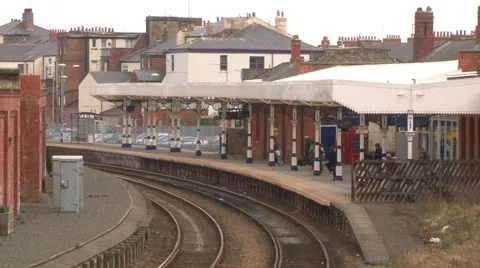 Train Arrival &amp; Departure Stock Footage 42484908