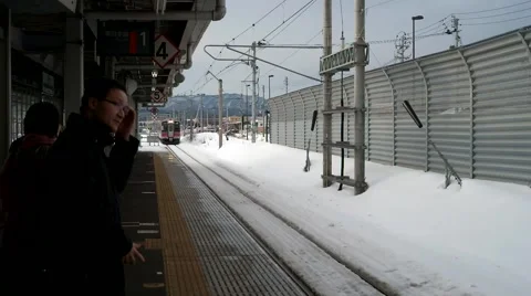 Train arrival station Stock Footage 47791347
