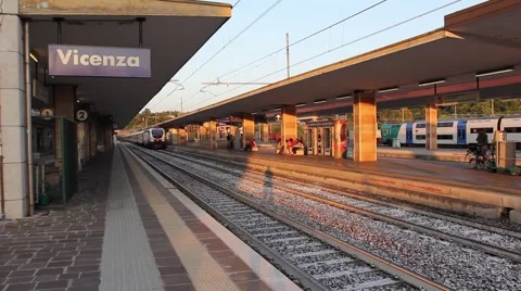 A train arrival in the station Stock Footage 66362270