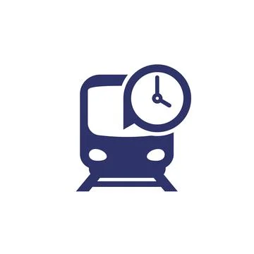 Train arrival time or subway schedule icon Ilustración de archivo