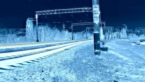 Train Arrive In Fast Motion On The Medium Viewing In Ghost World Stock Footage 90488293